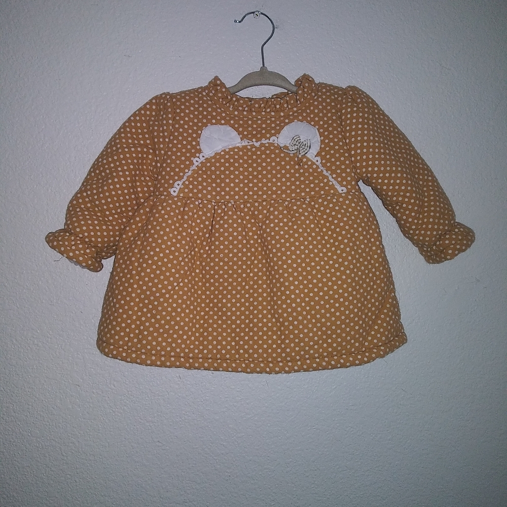 Aishangkalxin Polka Dot Ruffle Thick Lined Jacket